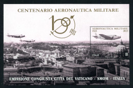 2023 ITALIA Centenario Aeronautica Militare Foglietto - PERFETTO - Emissione Congiunta - Plaatfouten En Curiosa