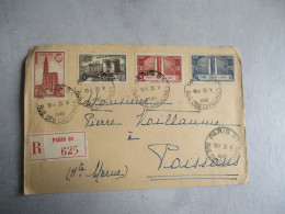 VALMY 75 C ET 1 F 50 + STRASBORG 70 + VERDUN 90 C AFFRANCHISSEMENT LETTRE RECOMMANDEE - Covers & Documents