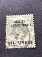 NIGERIA OIL RIVERS  SG 6  1s Green   FU - Nigeria (...-1960)