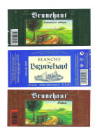 BRASSERIE DE BRUNEHAUT - RONGY -  BLANCHE - VILLAGES - MAHASI  -  3 BIERETIKETTEN  (BE 063) - Beer