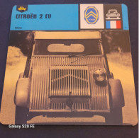 Fiches Illustrées  **  Voitures Anciennes  **  Citroën 2 CV - Auto's