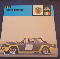 Fiches Illustrées  **  Voitures Anciennes  **  FIAT 131 Abarth - Cars