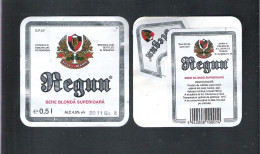 REGUN  BERE BLONDA SUPERIOARA - SILVA SA REGHIN-ROMANIA  - 0.5 L  - BIERETIKET  (BE 072) - Beer