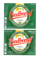 BROUWERIJ INTERBREW - BRUSSEL - PIEDBOEUF TRIPEL -  2 BIERETIKETTEN  (BE 078) - Beer