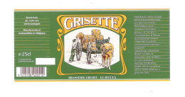 BRASSERIE FRIART - LE ROEULX - GRISETTE  - BIERETIKET  (BE 079) - Beer