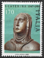 Italy 1980. Scott #1397 (U) St. Catherine Of Siena, Reliquary Bust (Complete Issue) - 1971-80: Used