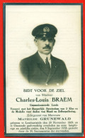 Bidprentje Charles-Louis Braem (° Lombartsijde 1869 + Oostende 1938) - Gepensionneerde Loods - Overlijden