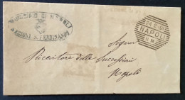 Italy. A220. Napoli. 1891.  Annullo Esagonale NAPOLI Su Franchigia Con Testo - Poststempel