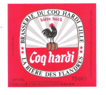 BRASSERIE DU COQ HARDI - LILLE - BIERE BOCK 75 CL   -   BIERETIKET  (BE 088) - Bière