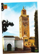 CPM Maroc Marrakech Entrée De La Mosquée La Koutoubia Minaret - Marrakesh