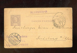 "PORTUGAL" 1897, Postkarte Nach Deutschland (L2082) - Postwaardestukken