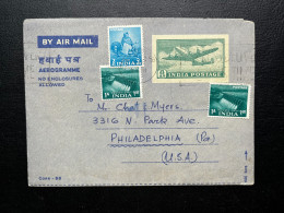 ENTIER POSTAL INDE / JAMSHEDPUR BIHAR POUR PHILADELPHIA  USA / 1956 - Briefe U. Dokumente