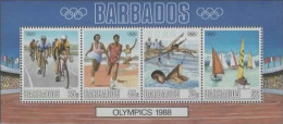 BARBADOS :1988: Y.BF25 : ## Olympics SEOUL 1988 ##.  @§@ Cyclisme – Course à Pied – Natation - Sailing @§@ - Zomer 1988: Seoel