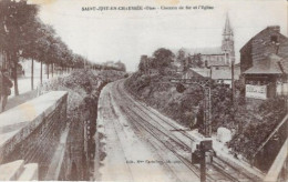 SAINT-JUST-EN-CHAUSSÉE - Chemin De Fer Et L'Eglise - Saint Just En Chaussee