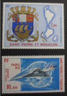 St PIERRE & MIQUELON POSTE AERIENNE N°58 Et 62 NEUF** TTB COTE 60 EUROS  VOIR SCANS - Unused Stamps