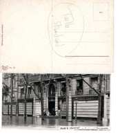 Petite Carte Offerte Par Chicorée à La Ménagère / Paris Inondé / Boulevard Haussmann - Paris Flood, 1910