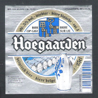 HOEGAARDEN  WIT  BIER  - 25 CL  - 1 BIERETIKET  (BE 103) - Beer