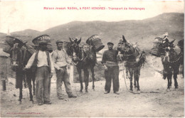 FR66 BANYULS SUR MER - Labouche - Maison Joseph NADAL Vin - Transport Des Vendanges à Dos De Mulets - Animée - Belle - Banyuls Sur Mer