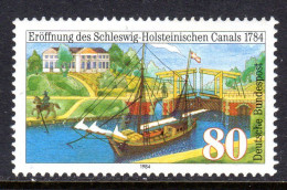 GERMANY - 1984 WEST GERMANY SCHLESWIG-HOLSTEIN CANAL ANNIVERSARY FINE MNH ** SG 2071 - Nuevos