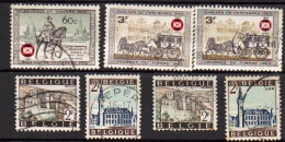 Belgique 1966 6 Timbres COB 1395, 1396, 1396a, 1397, 1398, 1397PH, 1398PH - Usados