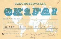 AK 213552 QSL - Czechoslovakia - Kolin - Amateurfunk