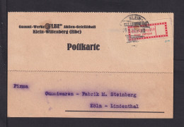 1923 - Lokalausgabe "Gebühr Bezahlt.." Auf Karte Ab Klein-Wittenberg - Aktenlochung Repariert - Brieven En Documenten