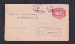 1900 - 10 C. Ganzsache Mit Zufrankatur Als Einschreiben Ab Guatemala Nach Berlin - Guatemala