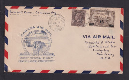 1933 - Erstflugstempel Camsell River-Cameron Bay - Abbildung "Hunde" - Erstflugbrief - Perros