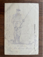 Seltene Original Gezeichnete PK Unterschrieben René Rueff - Feldpostamt - XVIII. Reservekorps - Gelaufen Den 05/08/1915 - War 1914-18