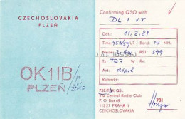 AK 213558 QSL - Czechoslovakia - Plzen - Radio Amatoriale