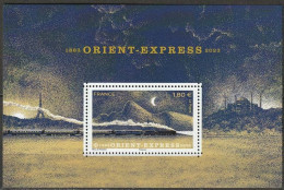 Bloc Feuillet Neuf ** N° F5712(Yvert) France 2023 - Rail, Train Orient-Express - Mint/Hinged