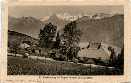 St. Beatenberg Mit Eiger, Mönch Und Jungfrau (02886) * 12. 9. 1913 - Beatenberg