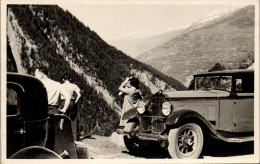 CP Carte Photo D'époque Photographie Vintage Automobile Voiture Auto Couple  - Automobile