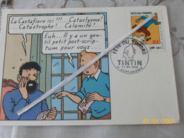 Carte Postale Fête Du Timbre 2000 TINTIN - Autres & Non Classés