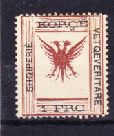 STAMPS-ALBANIA-KORCE-VETQEVERITATE-1917-UNUSED-MH*SEE-SCAN - Albanie