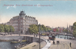 Amsterdam Prins Hendrikkade Met Scheepvaarthuis Levendig Tram     2640 - Amsterdam