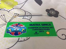 MATRA SIMCA. Champion Des. Constructeurs 1973 Autocollant Adhésif Sticker - Autocollants