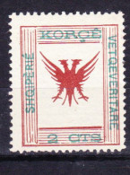 STAMPS-ALBANIA-KORCE-VETQEVERITATE-1917-UNUSED-MH*SEE-SCAN - Albanie