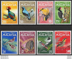 1965 Malaysia Birds 8v. MNH SG N. 20/27 - Malesia (1964-...)