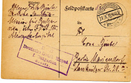 ALLEMAGNE.1916. RARE."DEUTSCHE SANITAT EXPEDITION .f.BULGARIEN - SOPHIA". - Briefe U. Dokumente