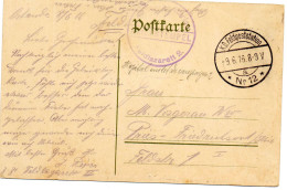 ALLEMAGNE.1916.  CARTE ROTES KREUZ (VERSO). CROIX-ROUGE. FELDLAZARETT N°2". - Covers & Documents