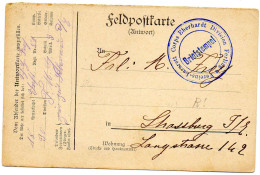 ALLEMAGNE.1914..RARE. CPR. "VEREINS-LAZARETT/CORPS EBERHARDT..." - Cartas & Documentos