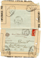 FRANCE.1916.LAC. CACHET D'ESSAI HOROPLAN. "EVIAN-LES-BAINS/HAUTE SAVOIE". CENSURE "263". - 1. Weltkrieg 1914-1918