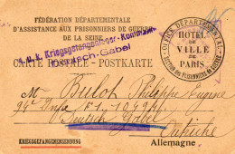 FRANCE. CPFM."PRISONNIER DE GUERRE FRANÇAIS /ARMÉE D'ORIENT EN AUTRICHE".CENSURE. - 1. Weltkrieg 1914-1918