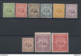 1900-04 TURKS AND CAICOS, N. 101/109 - 9 Valori MH* - Andere & Zonder Classificatie