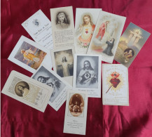 Lot 12 Images Pieuses"COEUR SACRE DE JESUS"holy Card"images Pieuses"soyez à Jésus Par Toutes Les Forces Vives..religion" - Devotion Images