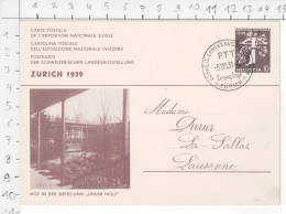 Carte Postale De L'Exposition Nationale Zürich 1939 - Hof In Der Abteilung "Unser Holz" - Postwaardestukken