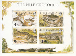 1984 Gambia Nile Crocodile Retiles Souvenir Sheet MNH - Gambie (1965-...)