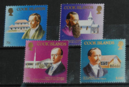 COOK ISLANDS 1990, Missionaries, Religions, Churches, Mi #1291-4, MNH** - Christianity