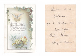 Orléans, Confirmation De Suzanne Brinon, 1910, Saint Esprit, Indulgence Pie X, éd. Bouasse-Lebel N° 1398 - Devotion Images